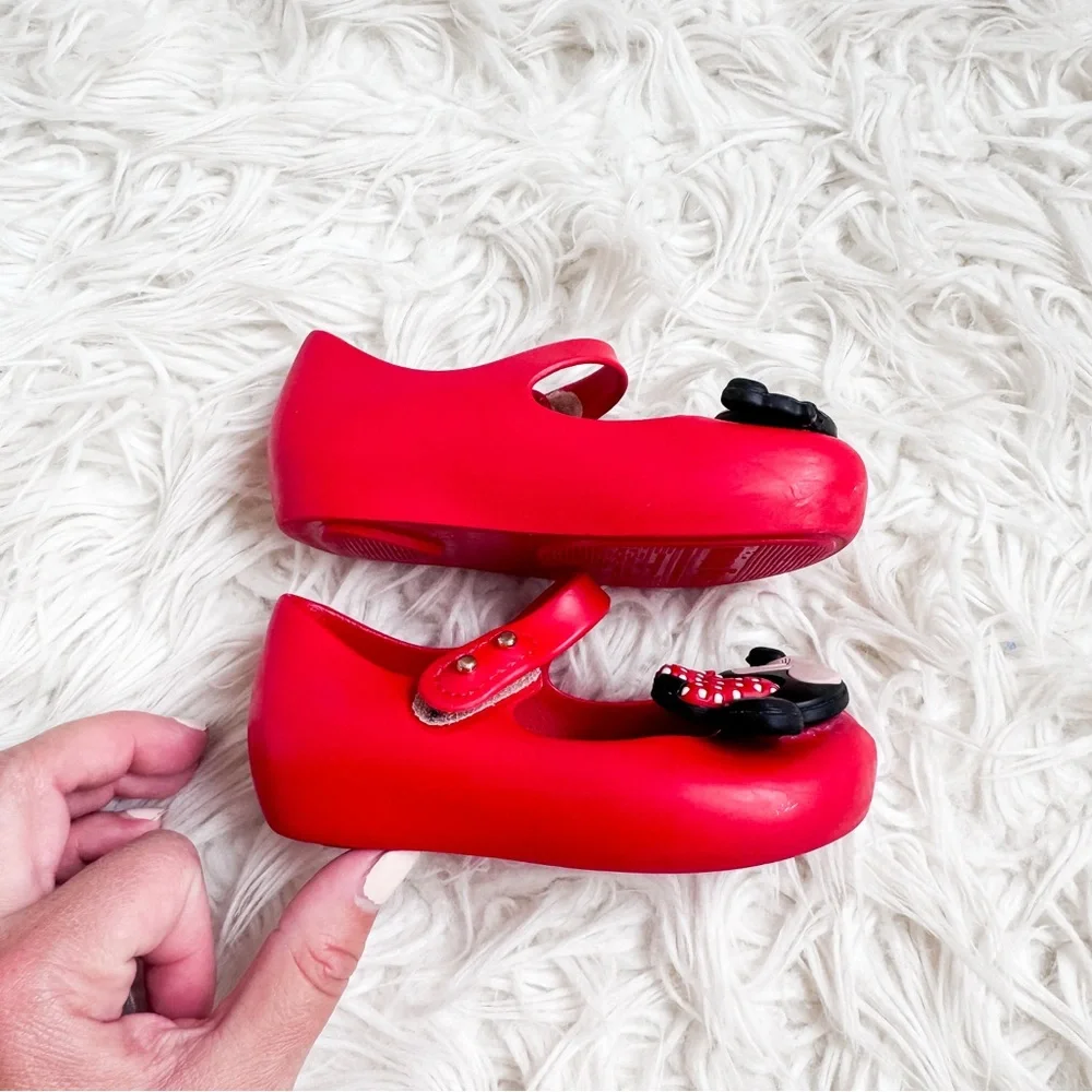 Mini Melissa x Disney Minnie Mouse Jelly Mary Jane Shoes Toddler Size 7